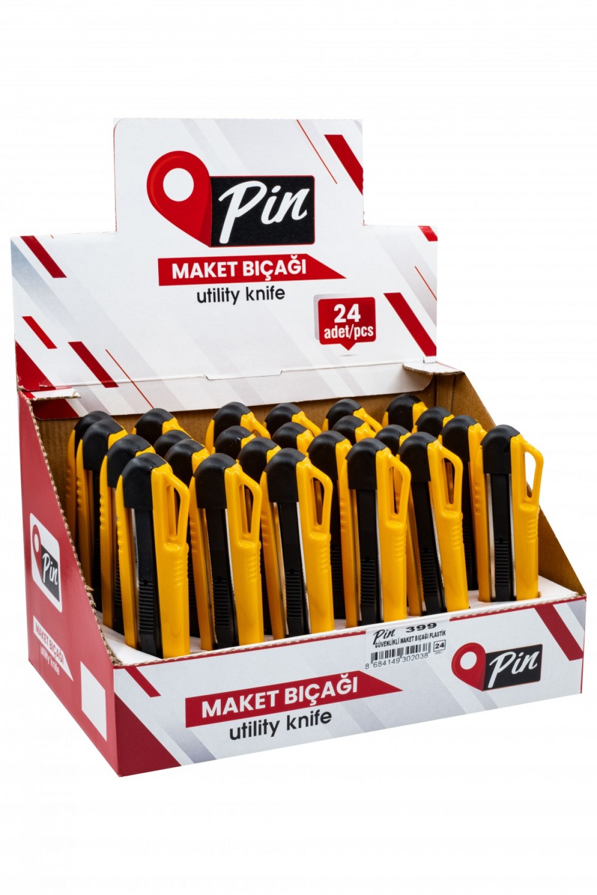 Pin Maket Bıçağı Güvenlikli Plastik 24 lü