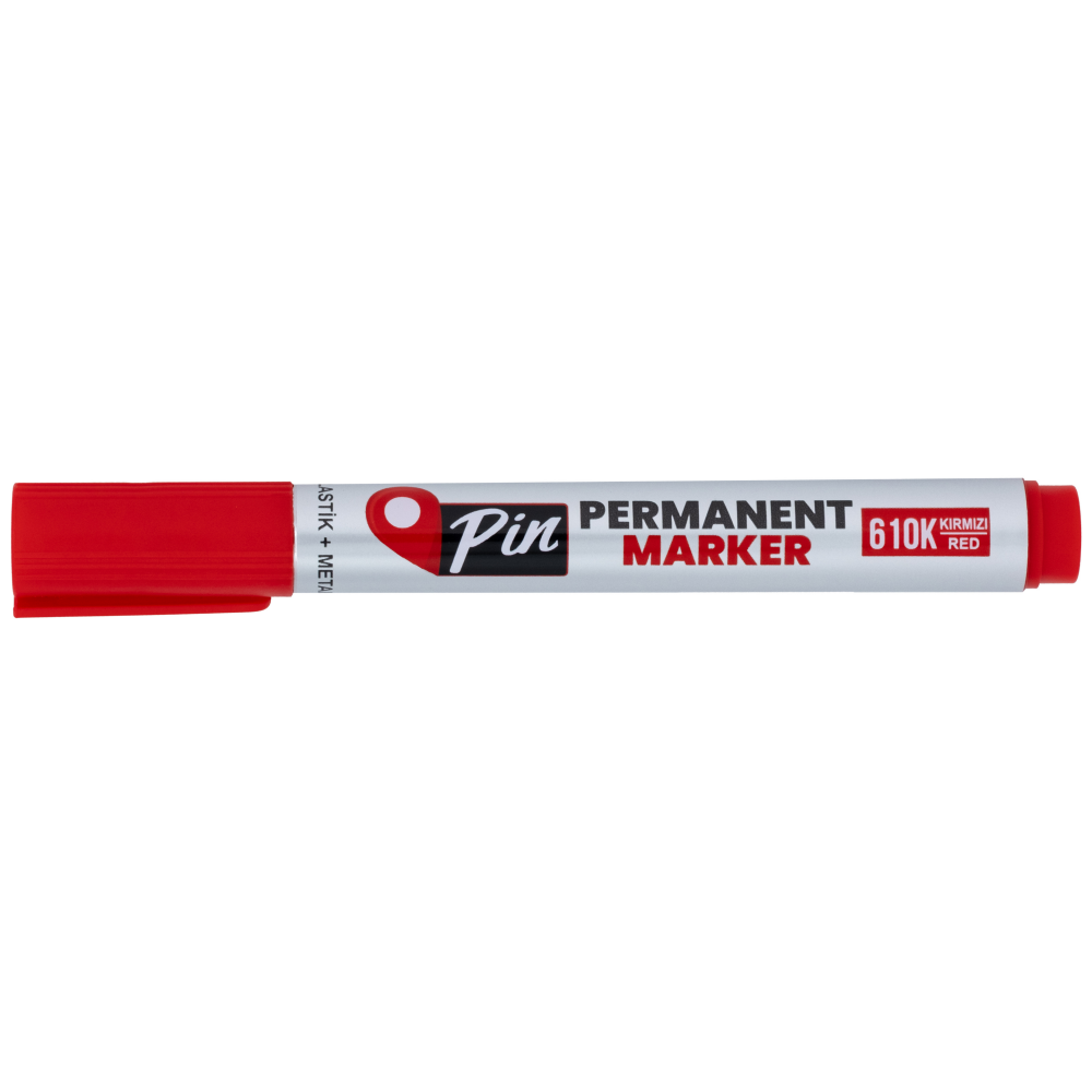 PİN PERMANENT MARKÖR KESİK UÇ 610 KIRMIZI