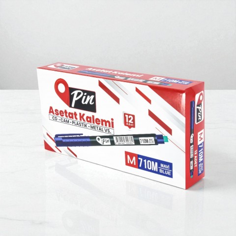 PİN ASETAT KALEMİ SİLGİLİ M UÇ 710 MAVİ