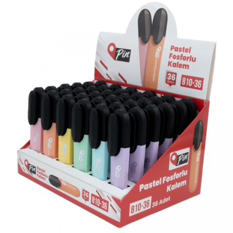 PİN FOSFORLU KALEM 810 36 RENK PASTEL