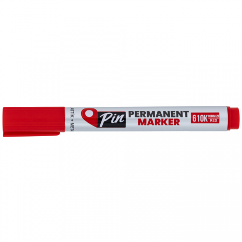 PİN PERMANENT MARKÖR KESİK UÇ 610 KIRMIZI
