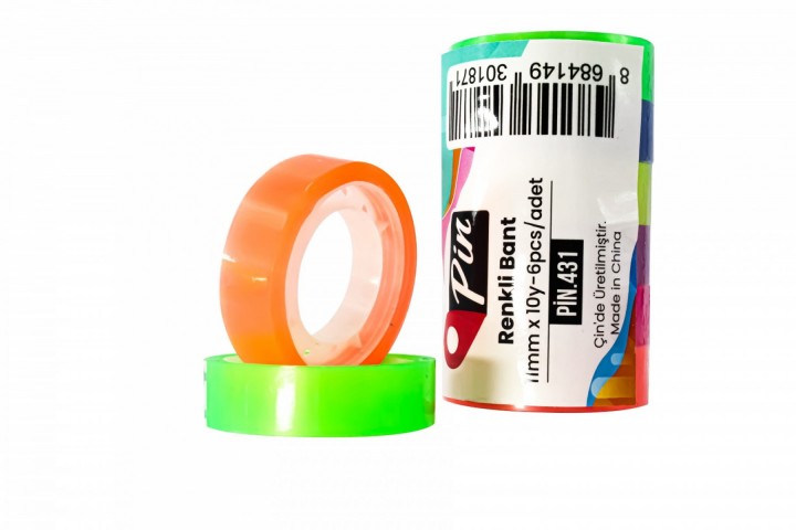 PİN RENKLİ BANT 11MM X 10Y 6LI